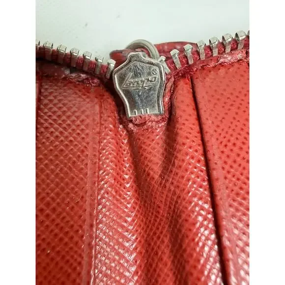 Prada Saffiano Leather Compact Zip-Around Wallet